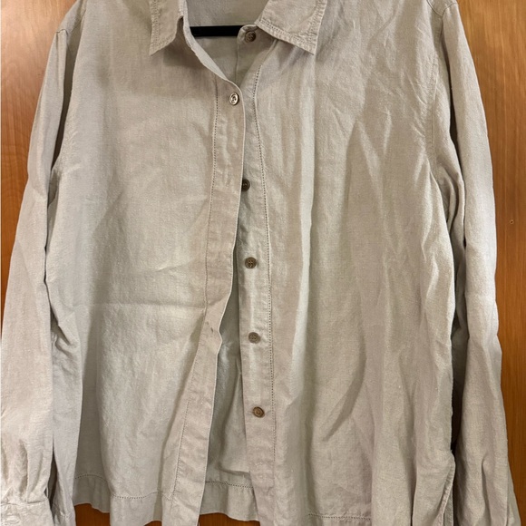 Ladies Linen Beige Casual Top - Picture 1 of 5